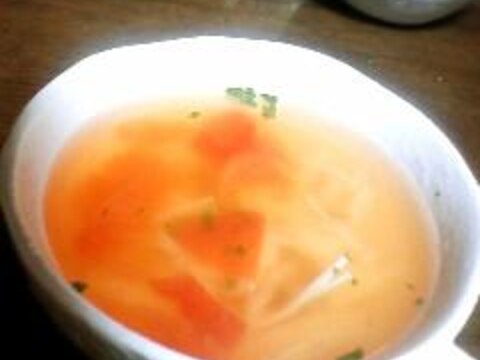 トマトとタケノコのスープ
